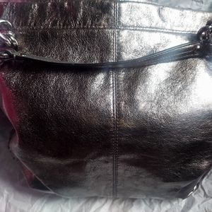 Coach purse metallic